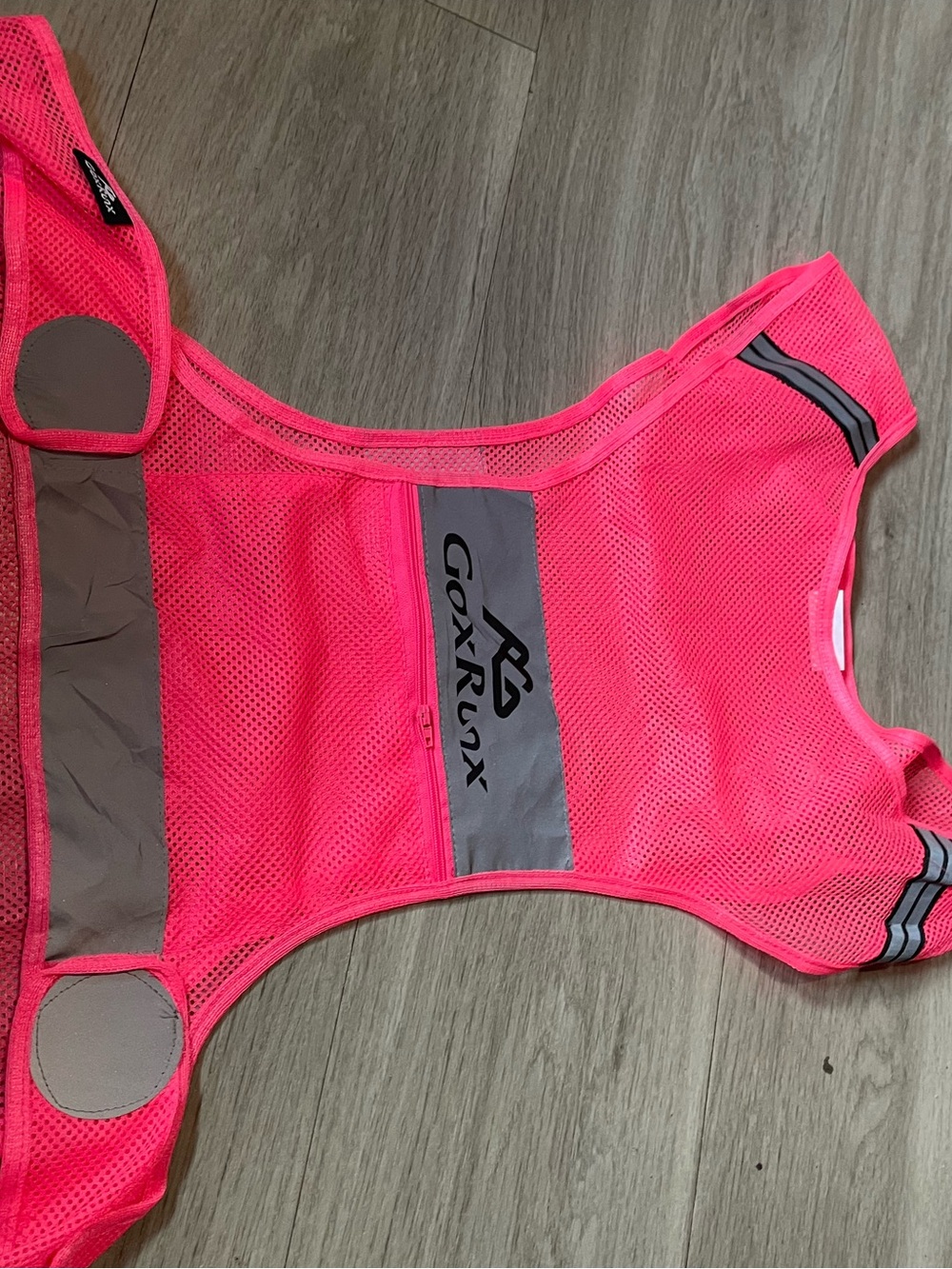 For running Women's Hot Pink Reflective Mesh Crop Top